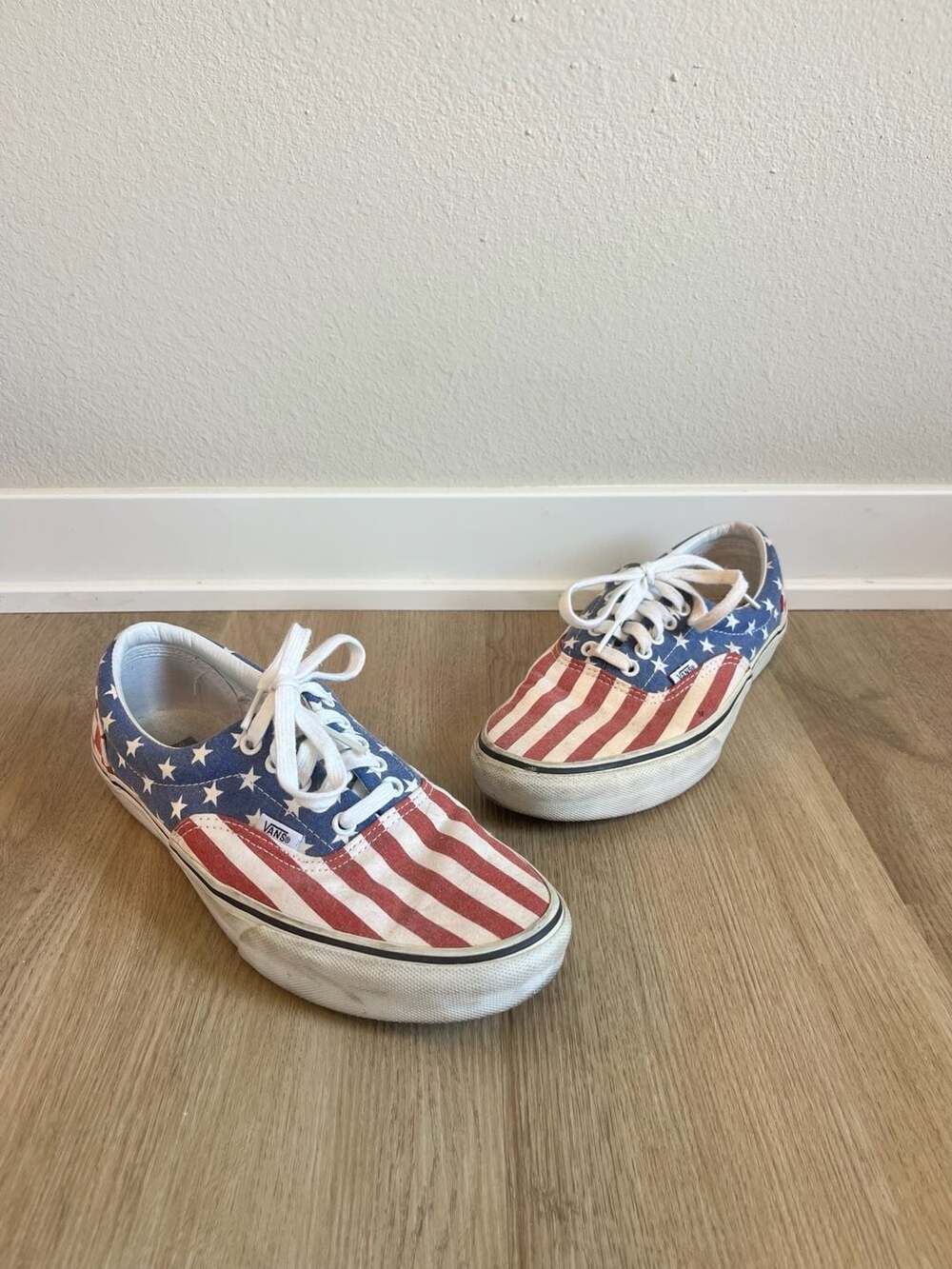 RARE Vans Era Van Doren Stars and Stripes Sneakers American Flag,Skater,9.5M/11W
